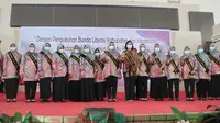 Pemerintah Kabupaten Banyuasin mengukuhkan 22 bunda literasi tingkat kecamatan. (Liputan6.com/ Ist)