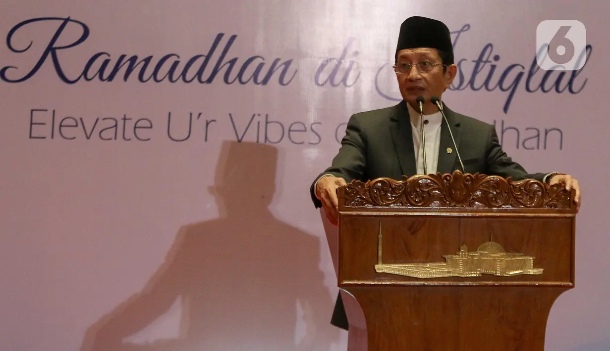 Sidang isbat (penetapan) 1 Ramadhan 1446 H dipimpin langsung Menteri Agama Nasaruddin Umar. (Liputan6.com/Herman Zakharia)