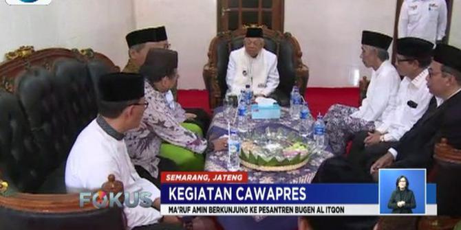 Ma'ruf Amin Lakukan Kunjungan Pertama di Ponpes Bugen Al Itqon Semarang