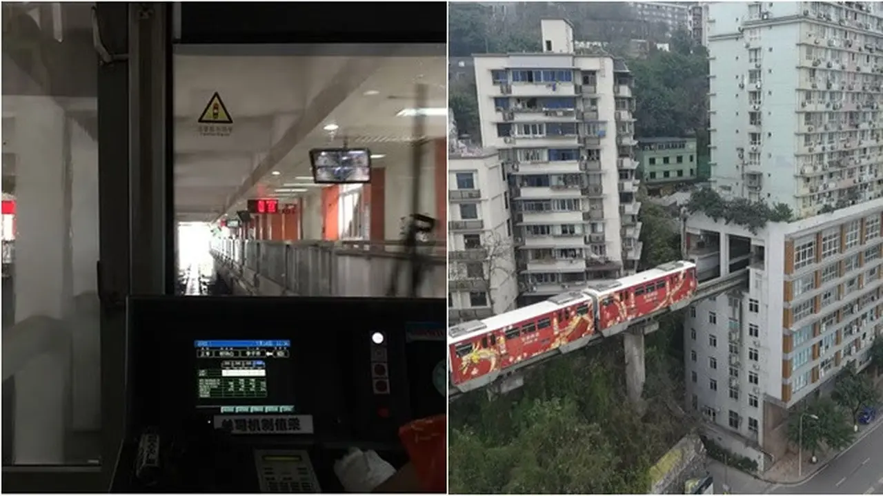 Kereta Api Ini Melewati Bagian Tengah Gedung Apartemen 19 Lantai, Menakjubkan
