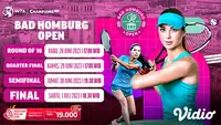 Link Live Streaming WTA 250 Bad Homburg Open Round 16 - Final di Vidio, 28 Juni hingga 1 Juli 2023