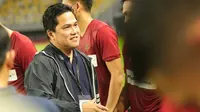 Ketum PSSI Erick Thohir saat menyampaikan Fire Briefing atau pengarahan di Stadion Gelora Bung Tomo, Gresik, Jawa Timur, Selasa kemarin, 13 Juni 2023.