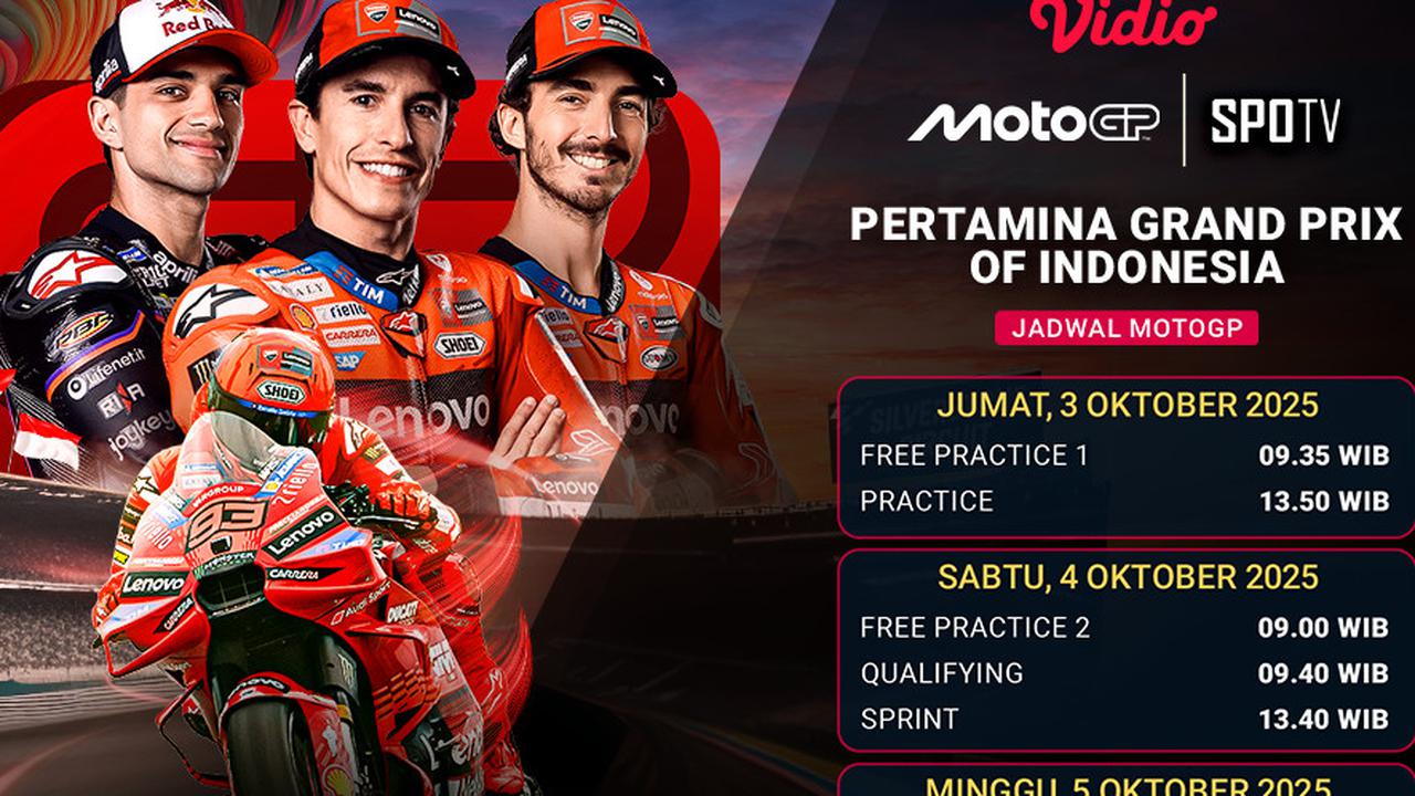 Nonton Live MotoGP 2025 Pertamina Grand Prix of Indonesia, Eksklusif di Vidio