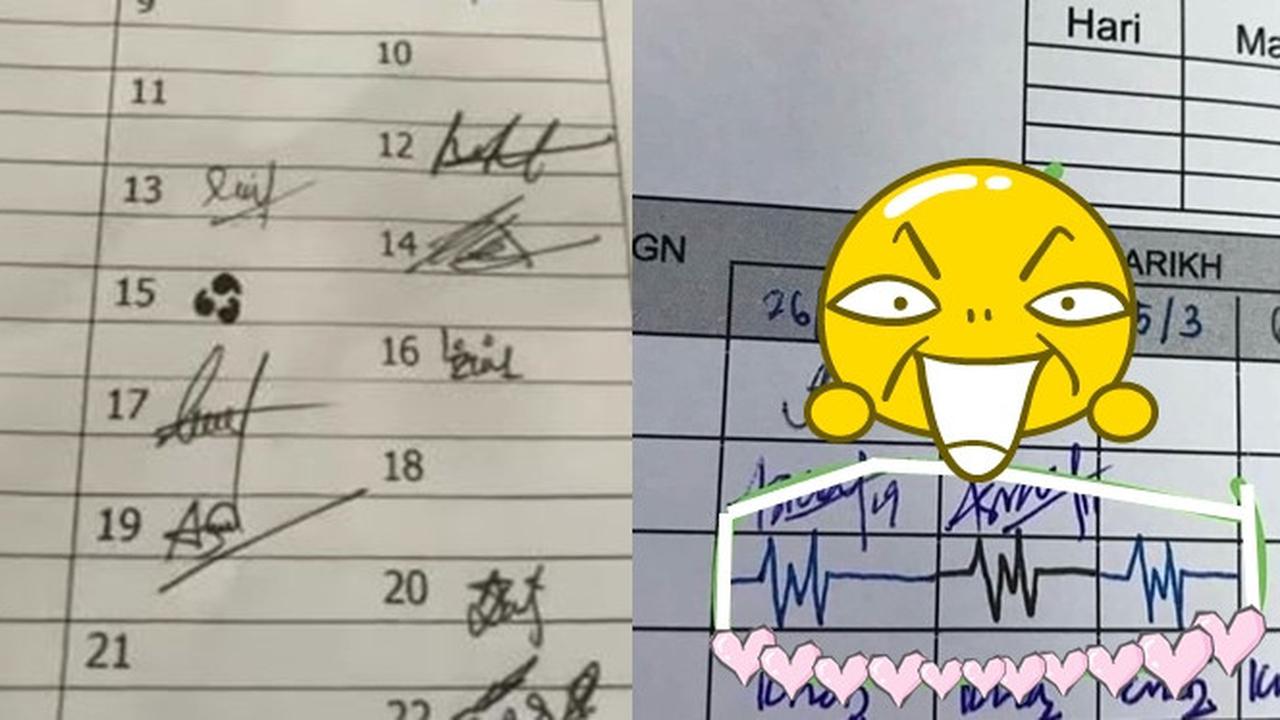 6 Tanda Tangan Mahasiswa di Presensi Absen Kuliah Ini Nyeleneh, Kocak