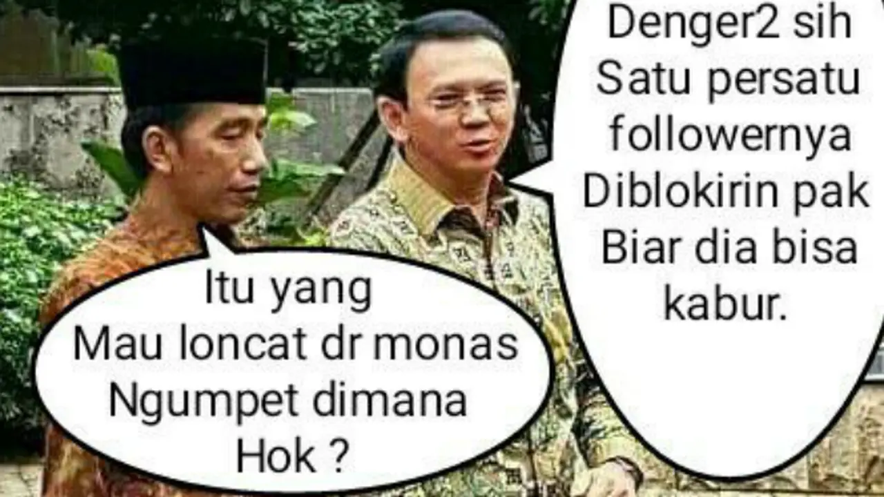 Top 3: Inilah Meme Kocak Habiburokhman Terjun dari Monas
