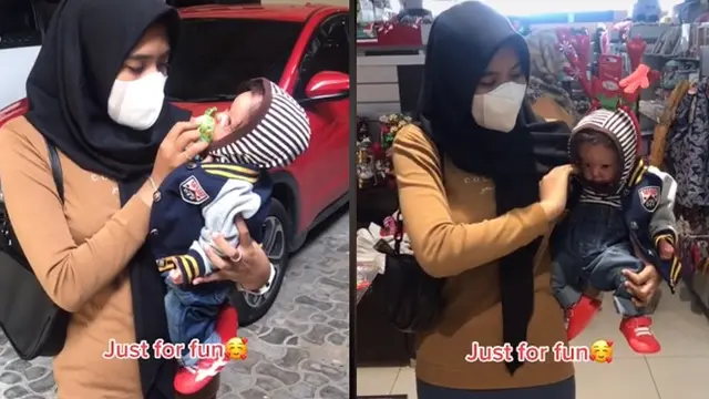 Viral Wanita Momong Boneka Bak Anak Kandung, Bikin Salah Fokus