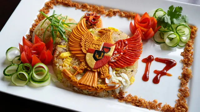 Tips Menghias Nasi Goreng untuk Lomba 17 Agustus/Ilustrasi gambar AI