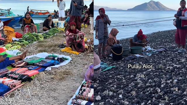 Pasar dengan view cantik di Indonesia ada di Alor NTT