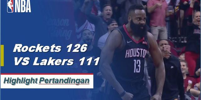 Cuplikan Pertandingan NBA : Rockets 126 vs Lakers 111