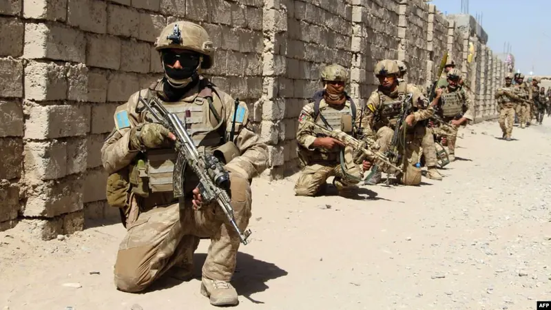 Pasukan Komando Elite Afghanistan memerangi Taliban. (AFP)