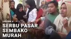 Di tengah harga telur dan sejumlah komoditas pangan yang turun, warga tetap antusias meramaikan pasar sembako murah.