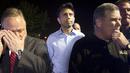Gubernur Louisiana,  Bobby Jindal (tengah) akan melakukan konferensi pers di luar gedung bioskop Lafayette, Louisiana, AS, Kamis (23/7/ 2015).  Ia akan mengkonfirmasi kejadian yang menewaskan dua orang ini kepada masyarakat. (REUTERS/Lee Celano)