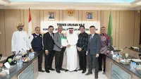 Pemerintah Indonesia melalui Kantor Urusan Haji (KUH) KJRI Jeddah secara bertahap mulai melaksanakan penandatanganan kontrak dengan para penyedia layanan haji 2025 di Arab Saudi. (Foto: Humas Kemenag)