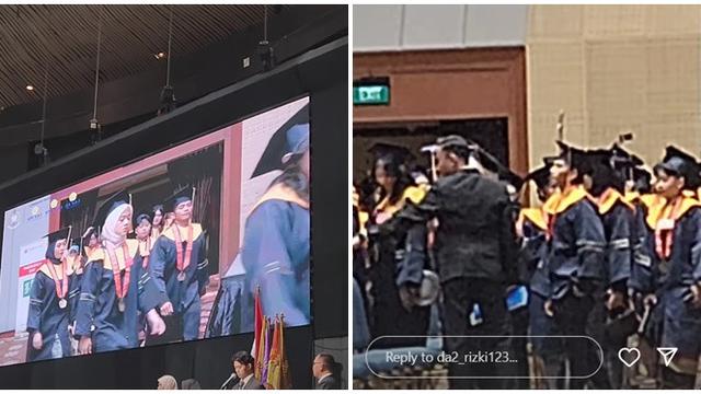 6 Potret Wisuda Rizki DA Didampingi Hersa Rahayu,