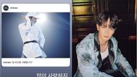 Minho SHINee ungkapkan cinta kepada Jonghyun tepat di 7 tahun kepergiannya melalui akun instagram pribadinya. (Dok. Instagram @choiminho_1209)