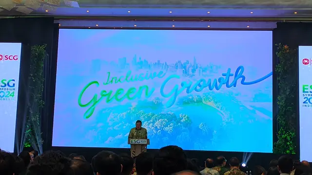 President & CEO SCG, Thammasak Sethaudom di acara ESG Symposium 2024 pada Selasa (19/11/2024). (Bima/Liputan6.com)