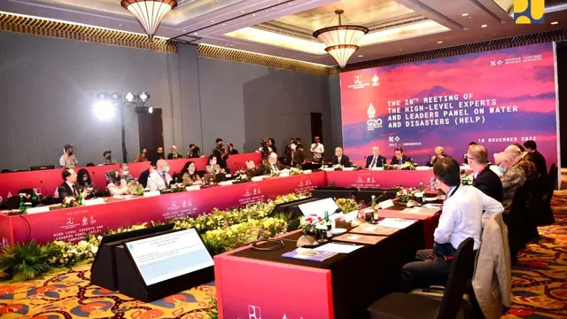 Kementerian Pekerjaan Umum dan Perumahan Rakyat (PUPR) bersama High-Level Experts and Leaders Panel (HELP) menyelenggarakan The 20th Meeting of The HELP on Water and Disasters, Kamis (10/11/22) di Conrad Hotel, Bali.