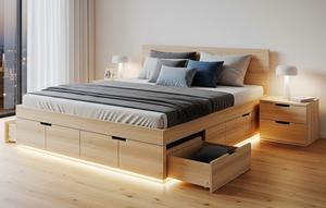 Tempat Tidur Multifungsi dengan Laci Penyimpanan (Gemini AI)