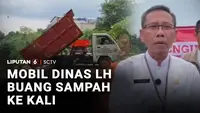 Mobil Dinas LH Buang Sampah ke Kali