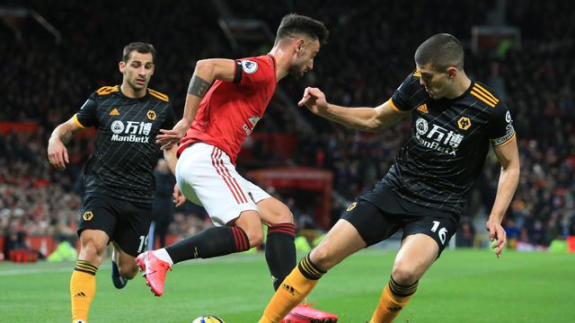 Gelandang Manchester United, Bruno Fernandes (MU) (LINDSEY PARNABY / AFP)