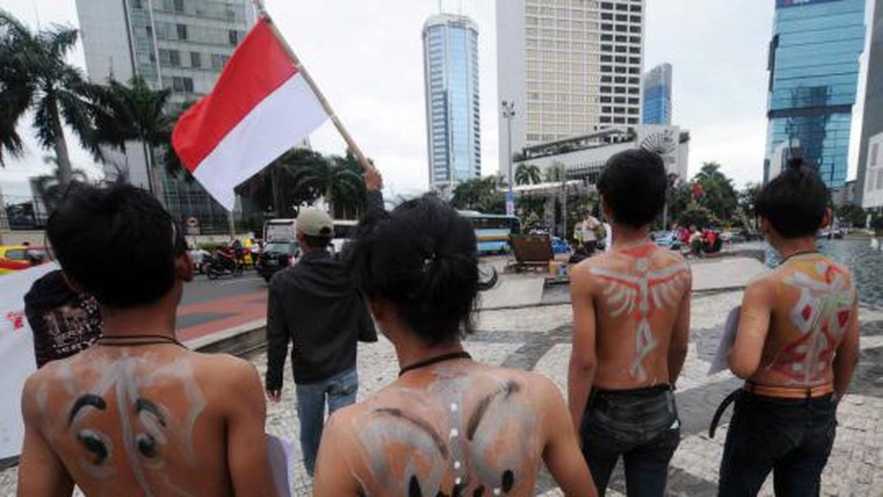 Demo anti-poligami di Bundaran HI