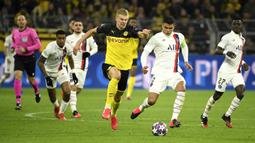 2. Erling Haaland (Norwegia) - Striker muda berusia 19 tahun ini tampil impresif selama membela Borussia Dortmund. Di Timnas Norwegia, Erling Haaland sudah tampil sejak U-15 dan telah 2 kali bermain untuk Timnas Senior. (AFP/Ina Fassbender)