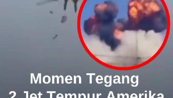 Momen Tegang Dua Jet Tempur F-18 Amerika Tabrakan Saat Atraksi Udara di Idaho