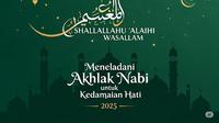Banner Tema Akhlak Nabi/Banner Maulid Nabi 2025 (Sumber: gemini.com)