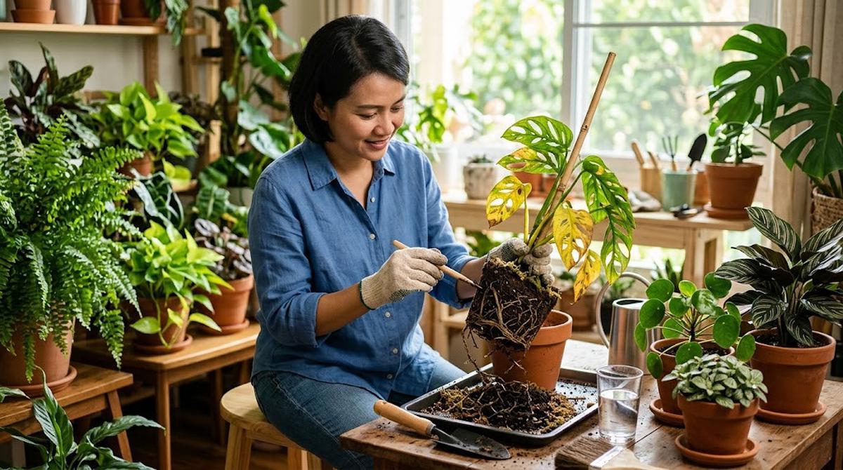 Trik Menyelamatkan Tanaman Hias yang Daunnya Mulai Menguning/AI Generated