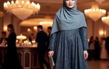 7 Model Long Dress Brokat Menutup Dada, Inspirasi Outfit Syar'i yang Stylish Kekinian