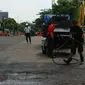 Sudah diaspal, Jalan Raya Gubeng segera diuji coba. (Liputan6.com/Dian Kurniawan)