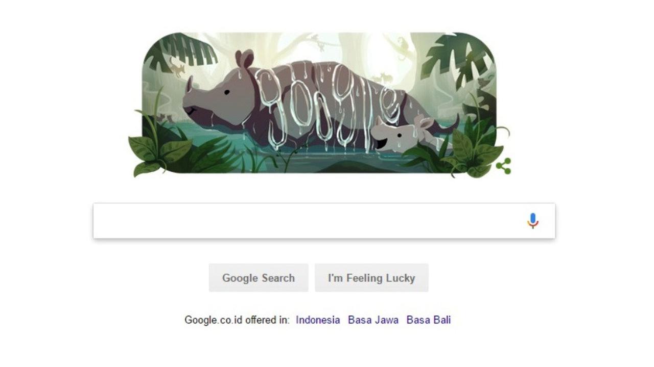 Badak Jawa Google Doodle