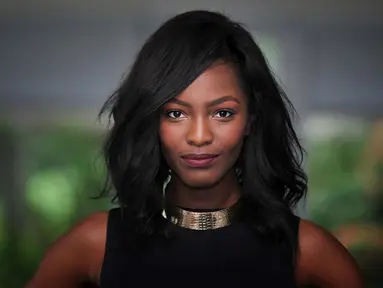 Juara America's Next Top Model, Mame Adjei saat berkunjung ke Indonesia untuk merayakan kemenangannya di Hotel Mulia, Jakarta, Kamis (17/12/2015). (Liputan6.com/Gempur M Surya)