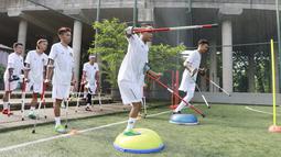 Latihan tersebut merupakan persiapan jelang berlaga di Piala Dunia Sepakbola Amputasi atau World Amputee Football Federation (WAFF) World Cup 2022 di Turki pada Oktober 2022. (Bola.com/M Iqbal Ichsan)
