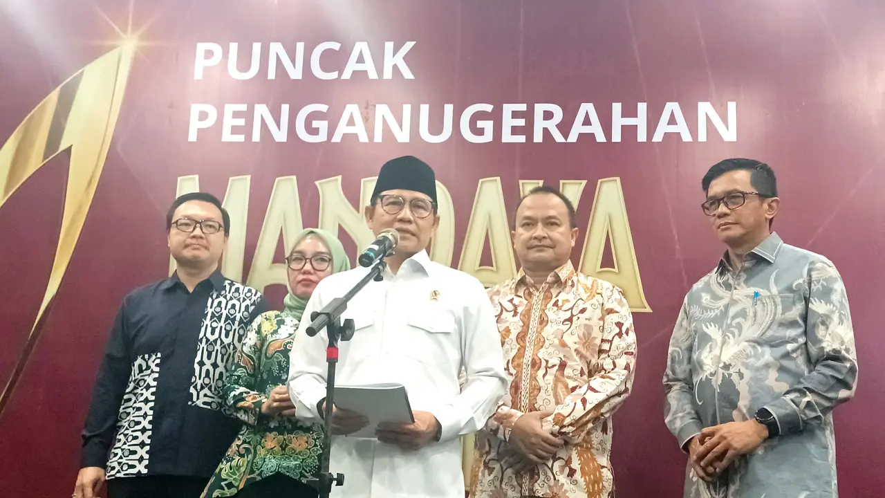 Menteri Koordinator Bidang Pemberdayaan Masyarakat (Menko PM) Muhaimin Iskandar (Cak Imin). (Liputan6.com/Alya)