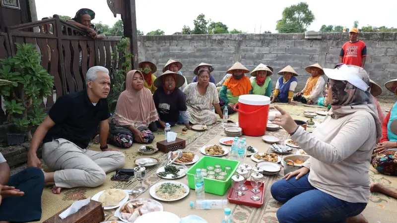 Ganjar Pranowo dan Petani Sragen Jateng