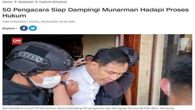 Gambar Tangkapan Layar Artikel dari Situs cnnindonesia.com