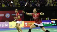 Langkah ganda putri Indonesia Greysia Polii/Nitya Krishinda Maheswari terhenti di semifinal Hong Kong Open Super Series 2015, Sabtu (21/11/2015). (Liputan6.com/Humas PP PBSI)