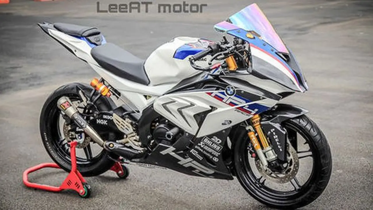 Yamaha YZF-R15 disulap menjadi BMW HP4 Race