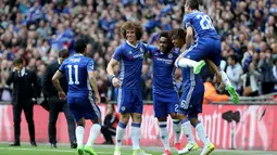 Chelsea menempati peringkat kedua klub Premier League penghasil gol terbanyak dengan torehan 85 gol, selisih satu gol dari Tottenham Hotspurs. (EPA/Domenic Aquilina)