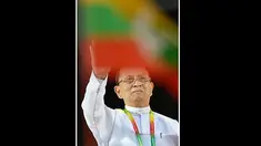 Dalam upacara penutupan, Presiden Myanmar U Thein Sein hadir untuk memberikan sambutan (Antara Foto/Prasetyo Utomo) 