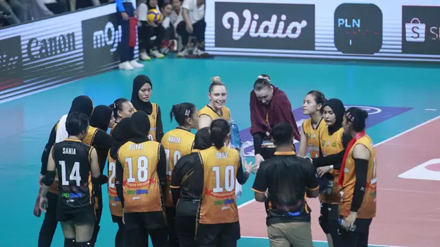 Foto: Luar Biasa! Belum Terkalahkan, Ini Dia Daftar 7 Kemenangan yang Ditorehkan Jakarta Popsivo Polwan di PLN Mobile Proliga 2024