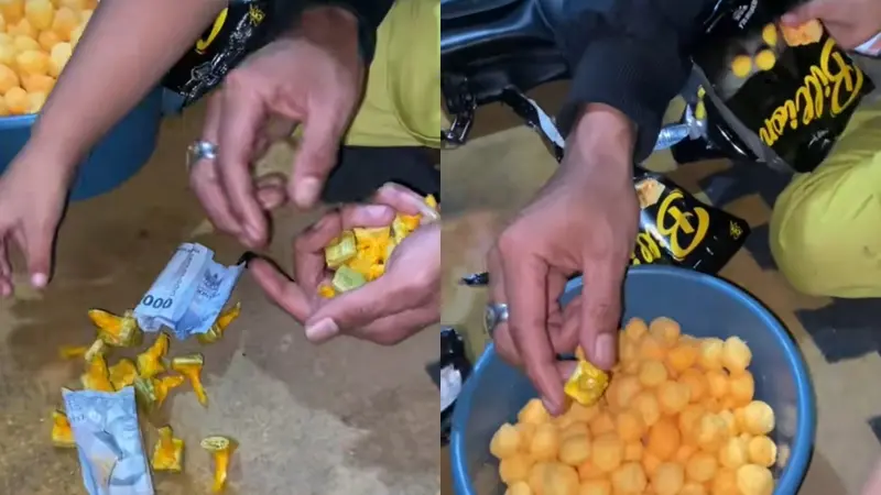 Viral hadiah uang dalam snack murah