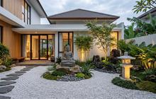 10 Desain Taman Kering Gaya Zen Modern untuk Rumah Minimalis, Estetik Tanpa Perawatan Rumit