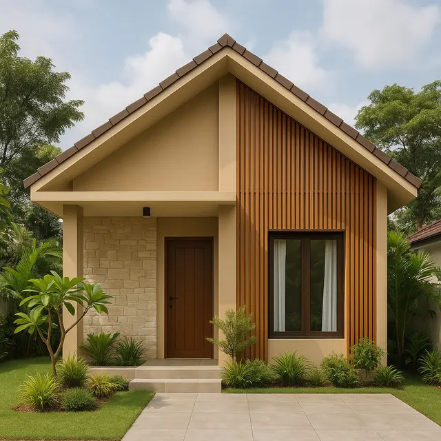 Desain Rumah Ukuran 8x9 Tampak Depan