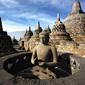 Pengelola Candi Borobudur, Prambanan, dan Ratu Boko menyiapkan protokol kesehatan yang ketat bagi wisatawan yang berkunjung pada masa uji coba pembukaan wisata candi tersebut mulai Rabu, 1 Juli 2020. (Liputan6.com/ Kemenparekraf)