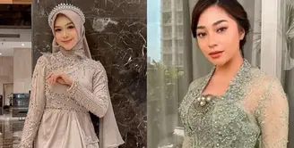 Kebaya brokat warna hijau sage seperti Nikita Willy belakangan kian populer. [@nikitawillofficial94].