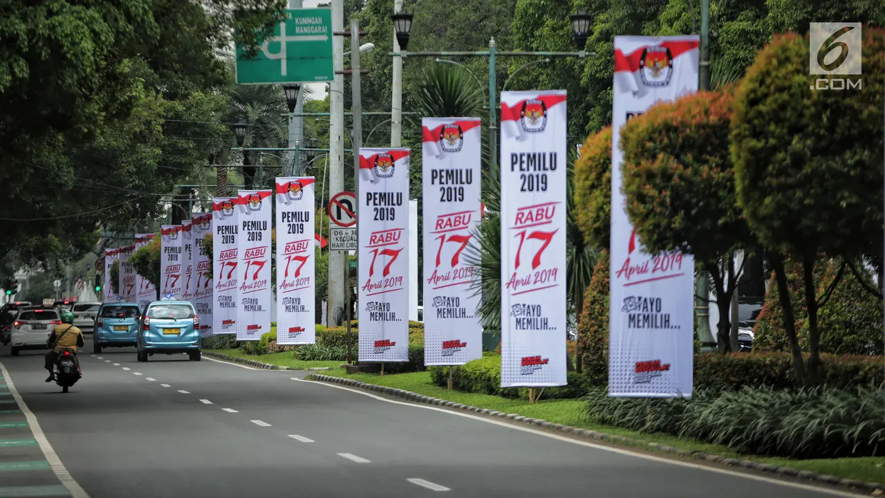 Spanduk sosialisasi pemilu 2019