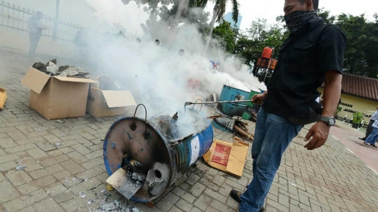 Pemusnahan barang bukti organ satwa dilindungi di Mabes Polri
