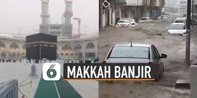 VIDEO: Viral Kota Makkah Dilanda Banjir dan Hujan Es